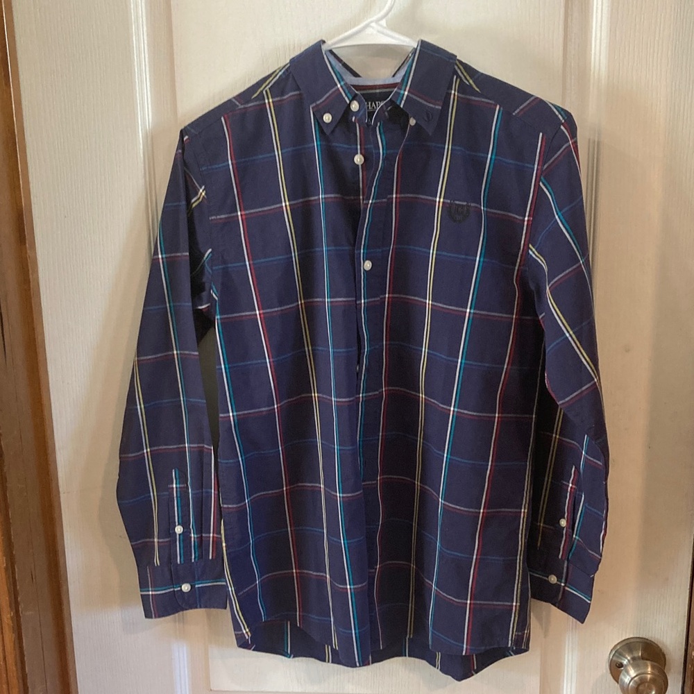 Chaps Multicolor Plaid Button-Down Shirt youth 14/16